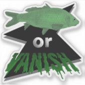 Vis of Vanish Sticker - Groen (Voorkant)