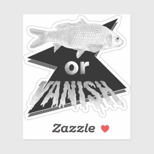 Vis of Vanish Sticker - Monochroom (Vel)