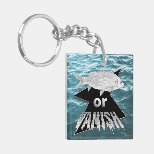 Vis of verdwijnende Sleutelhanger (Voorkant Links)