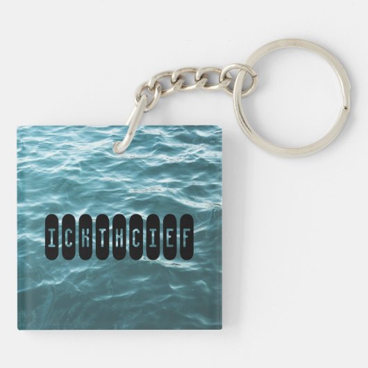 Vis of verdwijnende Sleutelhanger (Achterkant)