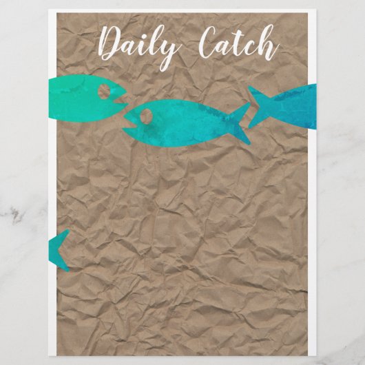 Vis- of zeevruchten-thema flyer of menu (Voorkant)