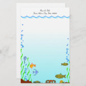 Vis onder de Zee "Aquatic Personal Stationery" Briefpapier (Voorkant / Achterkant)