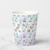 Vis onder de Zee Papieren Bekers (Achterkant)