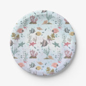 Vis onder de Zee Papieren Bordje (Voorkant)