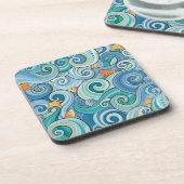 Vis onder het golfpatroon drankjes onderzetter (Linkerzijde)