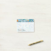 Vis onder het golfpatroon | Jouw namen toevoegen Post-it® Notes (Op bureau)