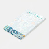 Vis onder het golfpatroon | Jouw namen toevoegen Post-it® Notes (Schuin)