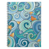 Vis onder het golfpatroon notitieboek (Voorkant)