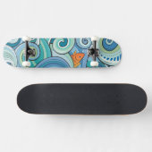 Vis onder het golfpatroon persoonlijk skateboard (Horizontaal)