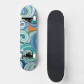 Vis onder het golfpatroon persoonlijk skateboard (Voorkant)