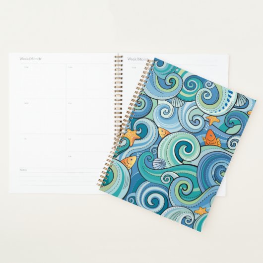 Vis onder het golfpatroon planner (Display)