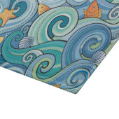 Vis onder het golfpatroon snijplank (Hoek)