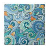 Vis onder het golfpatroon tegeltje (Voorkant)