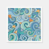 Vis onder het Waves Pattern Servet (Voorkant)