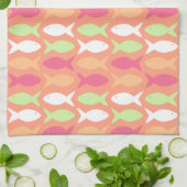 Vis onder het Zee kleurrijk meer Theedoek (Gevouwen)