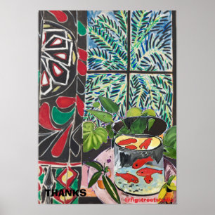 Vis onder Venster, na Matisse Poster