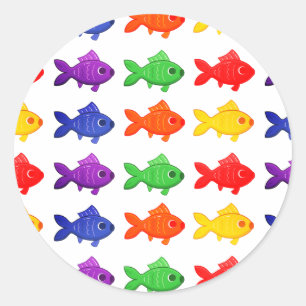 Vis, onderwater, dier ronde sticker