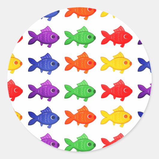 Vis, onderwater, dier ronde sticker (Voorkant)