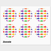 Vis, onderwater, dier ronde sticker (Vel)