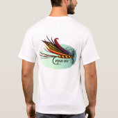 Vis op appel t-shirt (Achterkant)