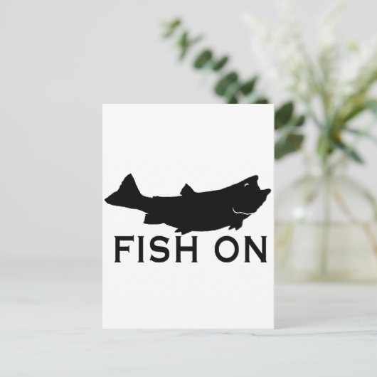 vis op briefkaart (Staand voorkant)