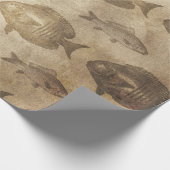 vis op bruin cadeaupapier (Hoek)