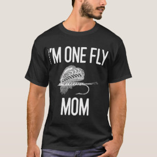 Vis op bruine forel die eet t-shirt