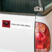 Vis op de gril bumpersticker (Op Truck)