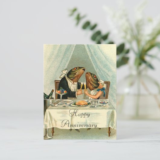 Vis op een Datum Briefkaart (Staand voorkant)