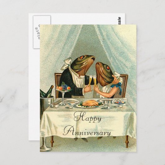 Vis op een Datum Briefkaart (Voorkant / Achterkant)