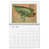 Vis op een fietsenkalender kalender (Mar 2027)
