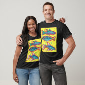 Vis op Geel T-shirt (Unisex)