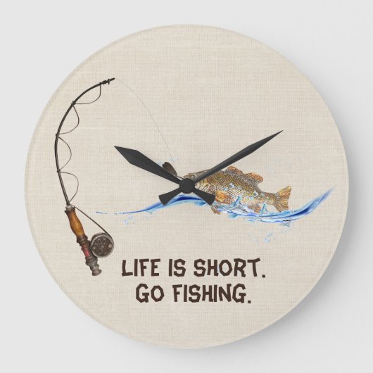 Vis op Geviste hendel Grote Klok (Voorkant)