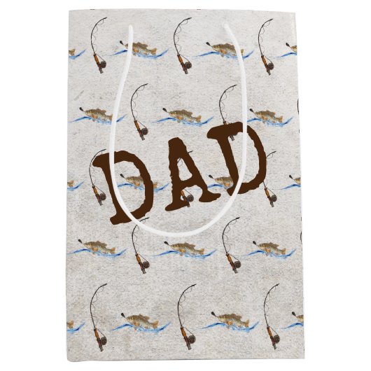 Vis op  Geviste hengel Medium Cadeauzakje (Voorkant)