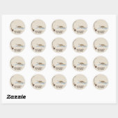 Vis op Geviste hengel Ronde Sticker (Vel)