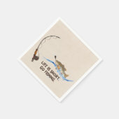 Vis op Geviste hengel Servet (Hoek)