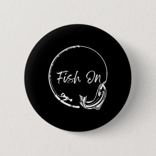 Vis op Gezegde van de vangsthoeveelheid Vist Humor Ronde Button 5,7 Cm