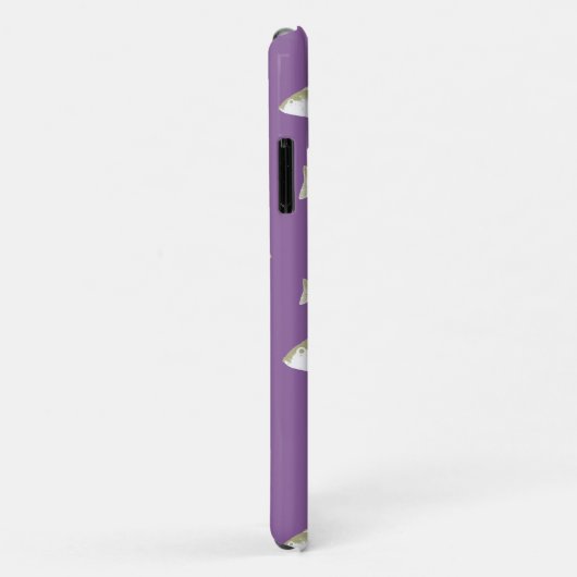 Vis op paars Case-Mate iPhone case (Achterkant/rechts)