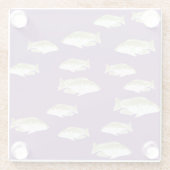 Vis op paars glazen onderzetter (Achterkant)