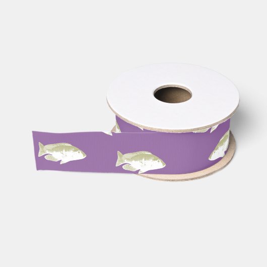 Vis op paars grosgrain lint (Spoel)
