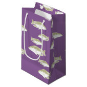 Vis op paars klein cadeauzakje (Voorkant Gekanteld)