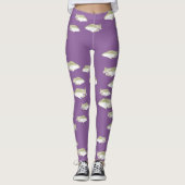 Vis op paars leggings (Voorkant)