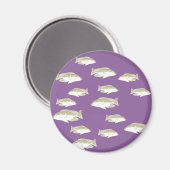 Vis op paars magneet (Voorkant / Achterkant)