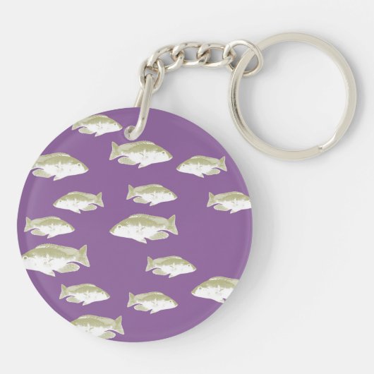 Vis op paars sleutelhanger (Achterkant)