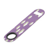 Vis op paars speed flessenopener (Voorkant Gekanteld)