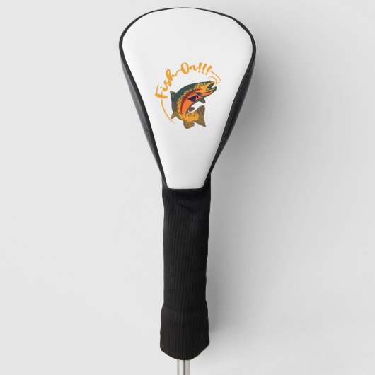 Vis op regenboogforel Gevist Golfheadcover (Voorkant)