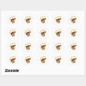 Vis op regenboogforel Gevist Ronde Sticker (Vel)