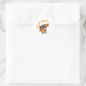 Vis op regenboogforel Gevist Ronde Sticker (Tas)