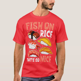 Vis op rijst Sushi T-shirt
