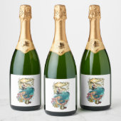 vis op sparkling wijnetiket (Flessen)